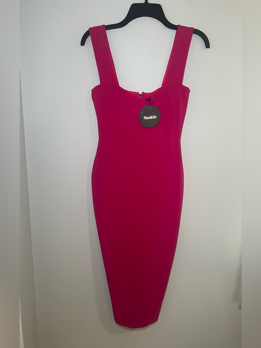 NWT Nookie Passion Bodycon Midi Dress Hot Pink Size S